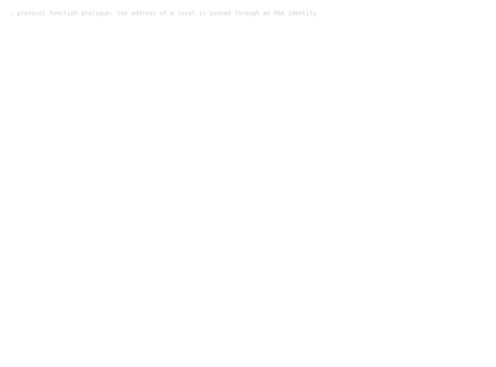 MBA sequence from the protocol function